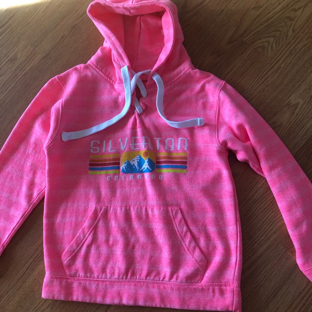 Neon pink hoodie